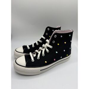 Converse CTAS Eva Lift (Big Kid) Platform, Black/Vintage White/Egret, 6 M US